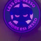 Palworld-Inspired “Less Depresso, More Espresso” RGB Display Sign – 12” Coffee Meme Gamer Wall Light