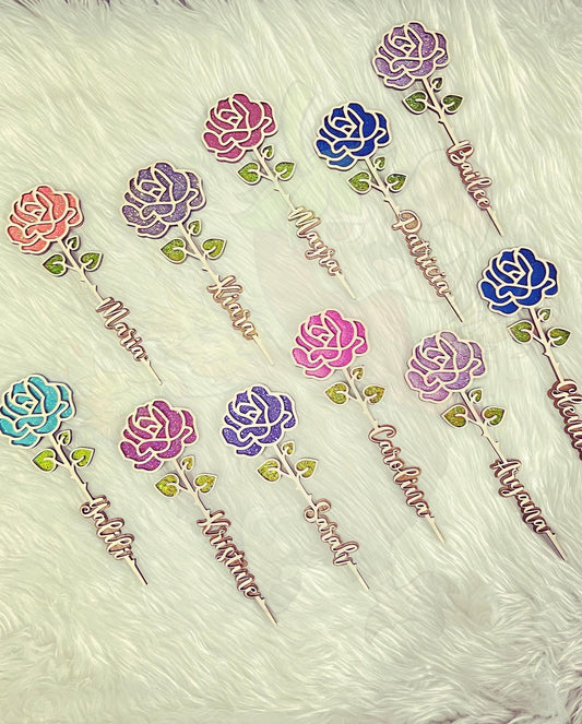Personalized Valentines Day Rose Magnet