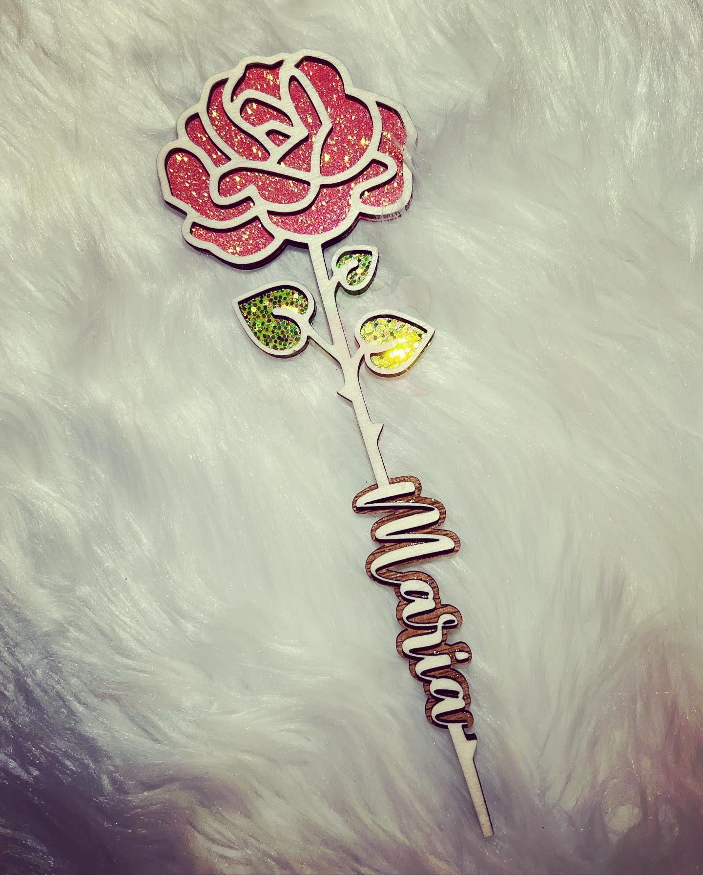 Personalized Valentines Day Rose Magnet